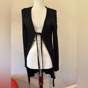 Dance in Paris dark blue knit cardigan with front tie size s/M